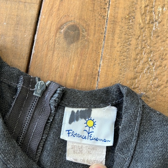 Florence Eiseman gray floral jumper dress - Picture 3 of 8